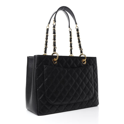 Chanel Caviar Quilted Grand Shopping Tote GST Black 3 of 10