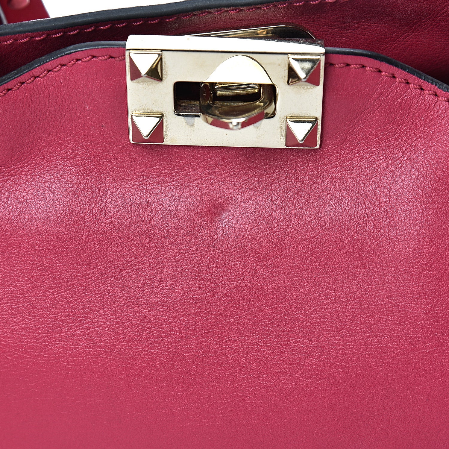 Valentino Garavani Vitello Small Rockstud Tote Cyclamin 10 of 12