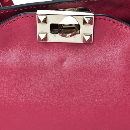 Valentino Garavani Vitello Small Rockstud Tote Cyclamin 10 of 12