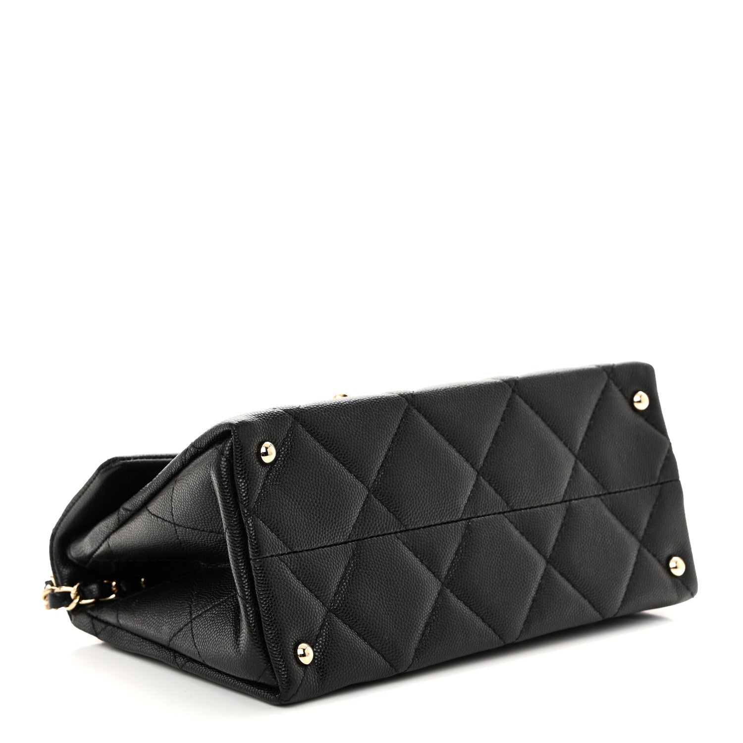 Chanel Caviar Quilted Mini Retro Twist Top Handle Flap Black 4 of 13