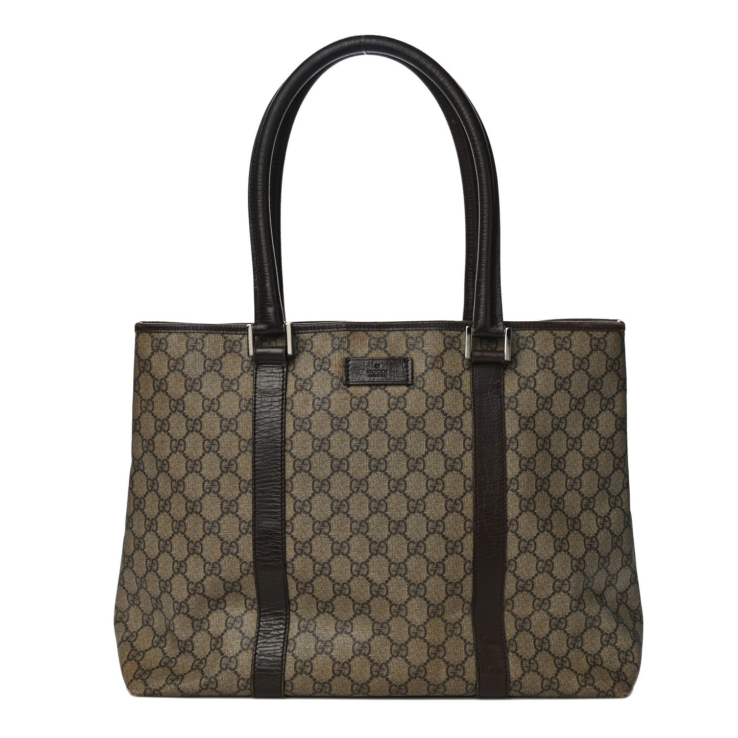 GG Plus Monogram Medium Joy Tote Dark Brown