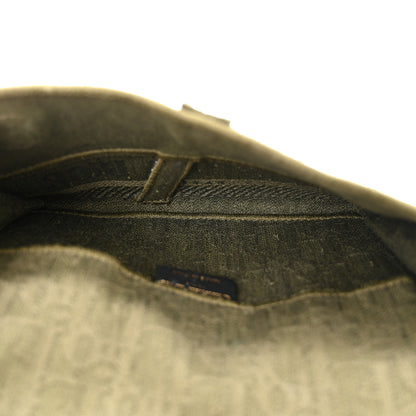 Christian Dior Oblique Embroidered Slim Saddle Pouch Green 5 of 10