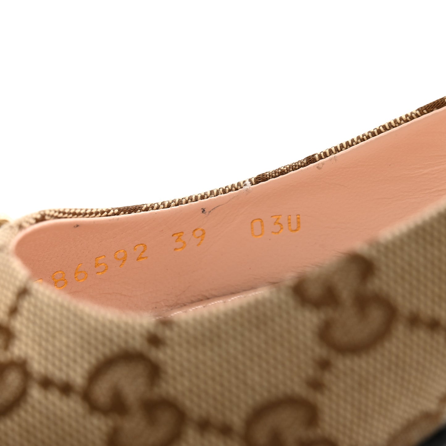 Monogram Horsebit Womens Slingback Ballet Flat 39 Beige Ebony Cocoa