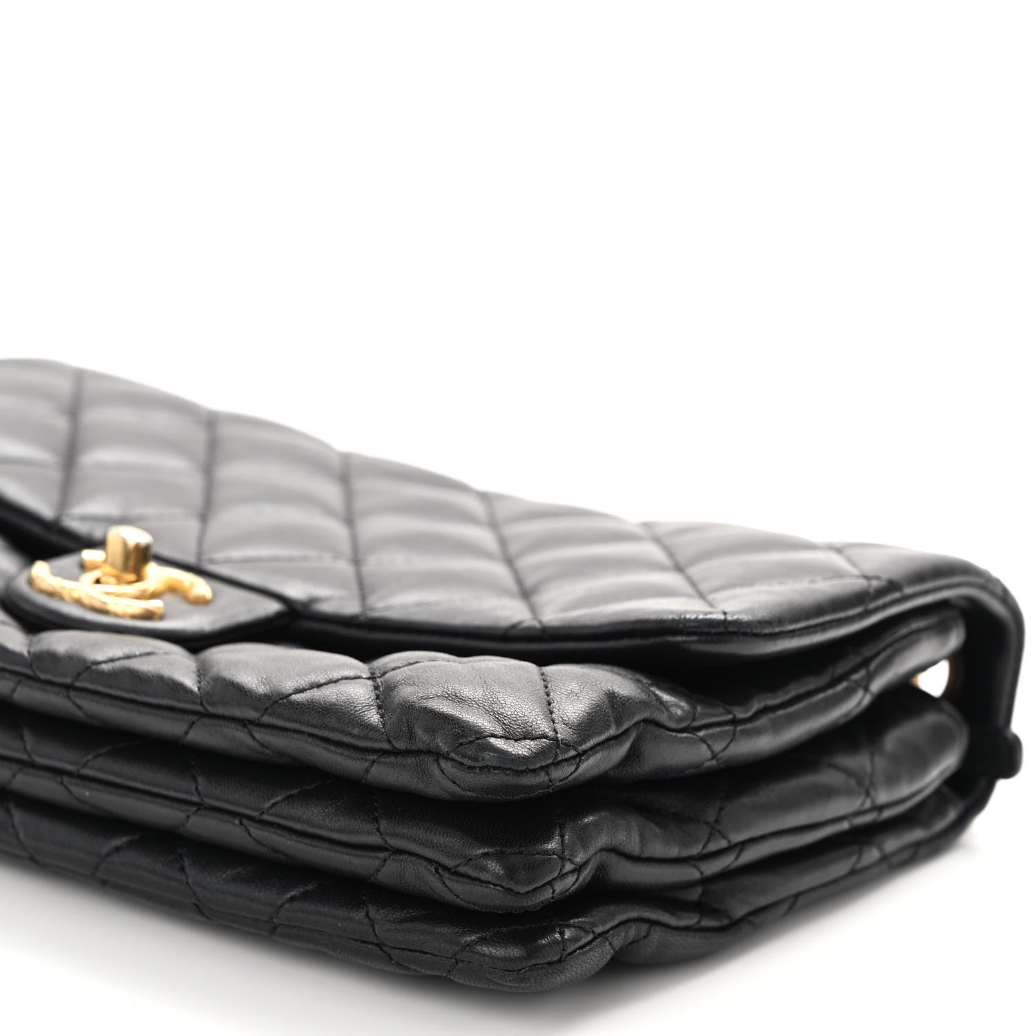 Chanel Lambskin Quilted Medium Pillow Crush Flap Bag Black 10 of 12
