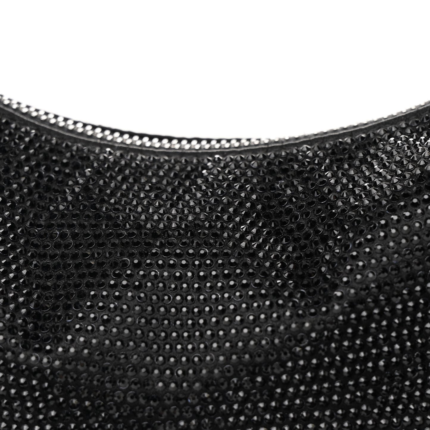 Satin Strass Mini Voyou Boyfriend Party Bag Black