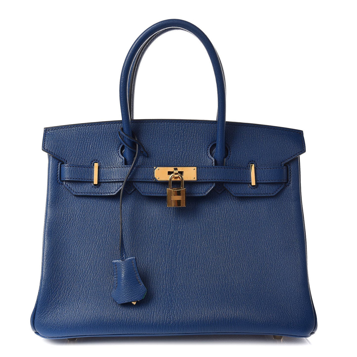 Chevre Mysore Bi-Color Horseshoe Birkin 30 Bleu Sapphire Paon