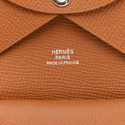 Hermes Epsom Calvi Duo Card Case Gold 6 of 7