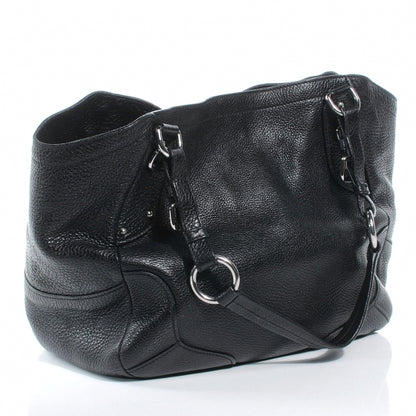 Prada Vitello Daino Shoulder Bag Black 3 of 10