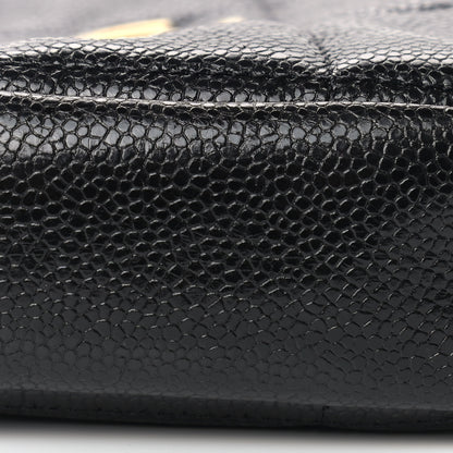 Chanel Caviar Quilted Diamond Clutch With Chain Black 7 of 8