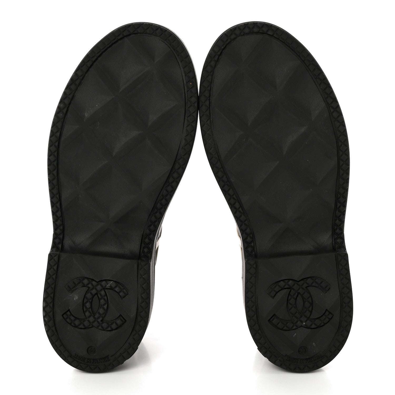 Chanel Rubber CC Print Boots 40 Black 5 of 8