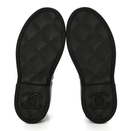 Chanel Rubber CC Print Boots 40 Black 5 of 8