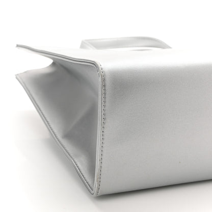 Telfar Metallic Vegan Leather Medium Shopping Bag Silver 10 of 11