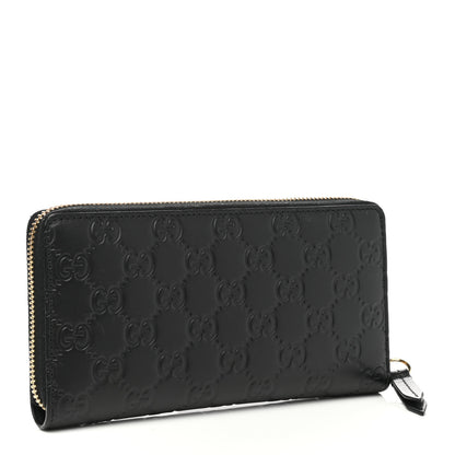Gucci Guccissima Signature Zip Around Wallet Black 3 of 8