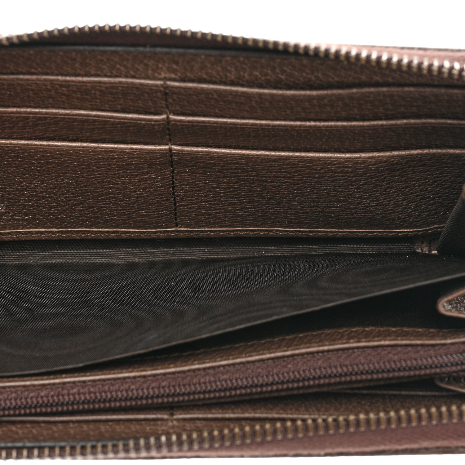 Gucci GG Supreme Monogram Web Ophidia Zip Around Wallet Brown 8 of 14