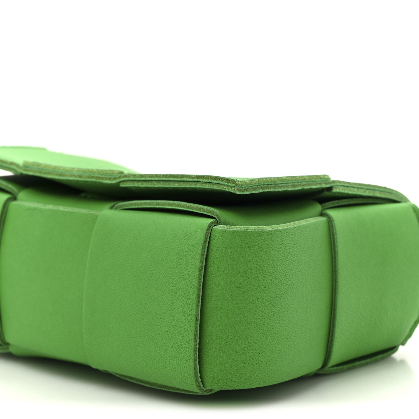 Lambskin Maxi Intrecciato Extra Mini Cassette Crossbody Bag Parakeet