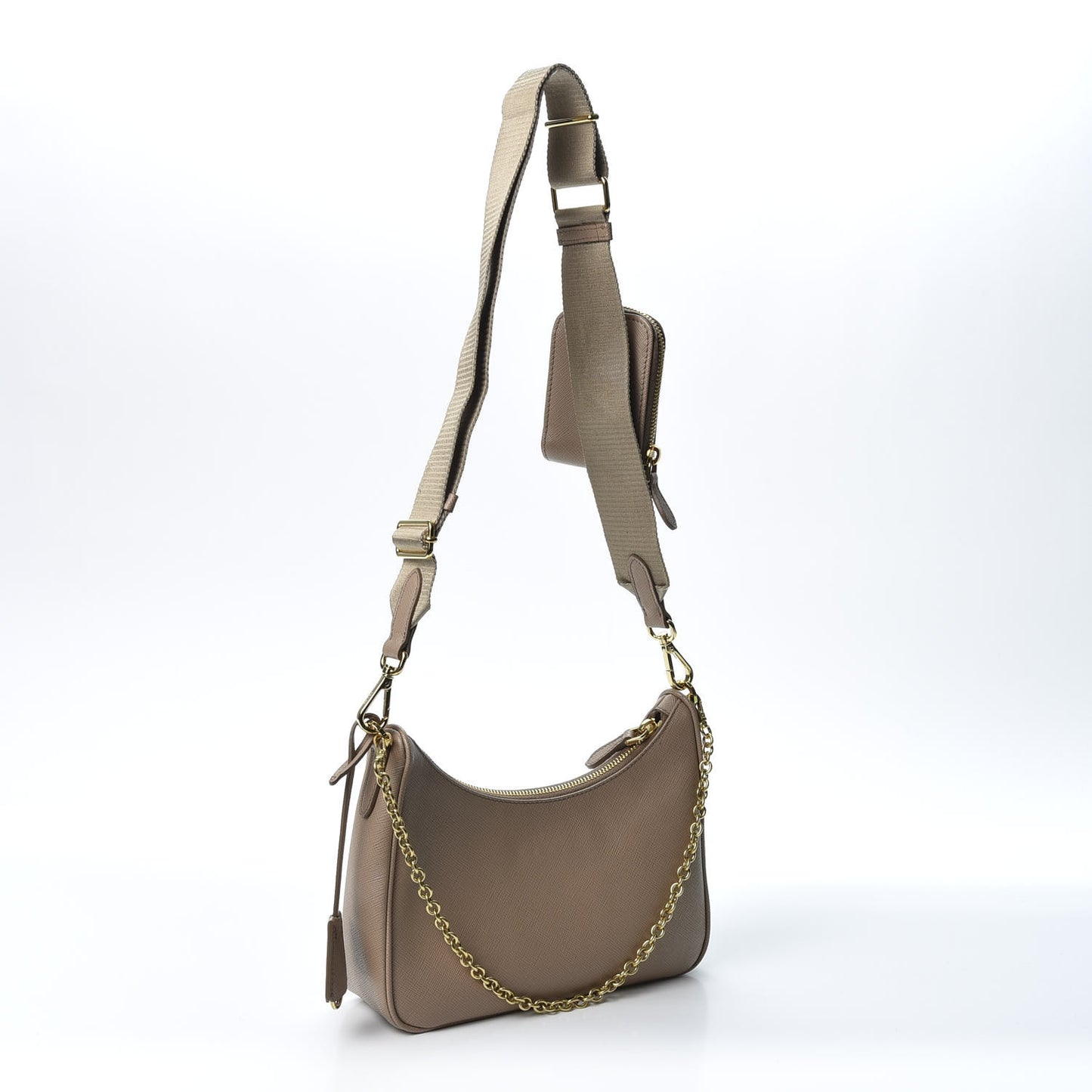Saffiano Lux Re-Edition 2005 Shoulder Bag Cammeo