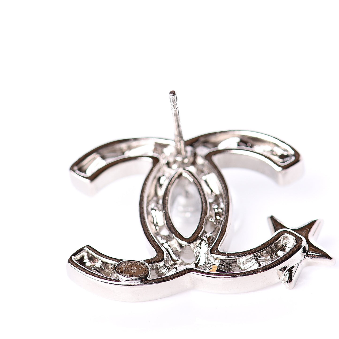 Crystal CC Starfall Earrings Silver