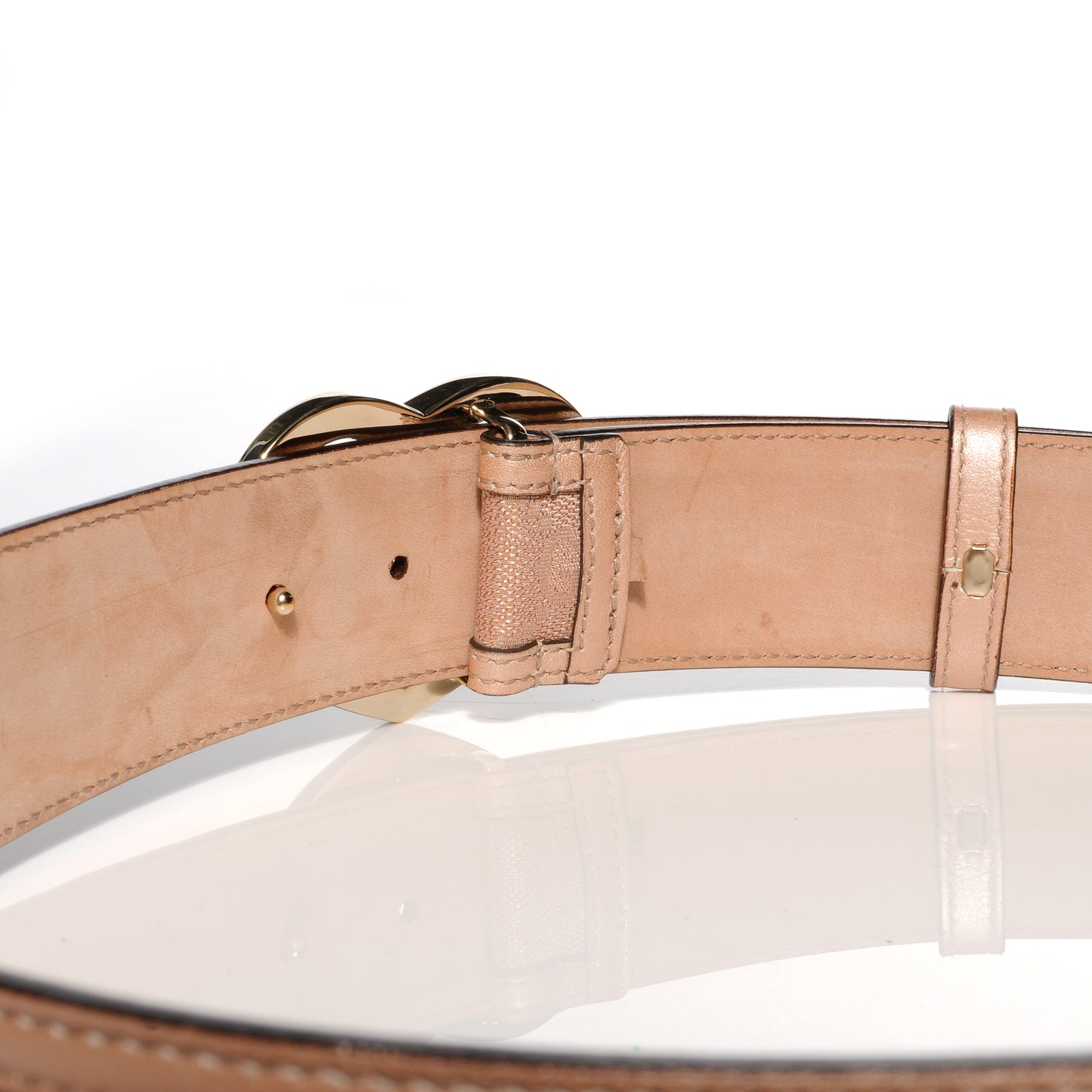 Monogram Canvas Heart GG Lovely Belt 85 34 Pink
