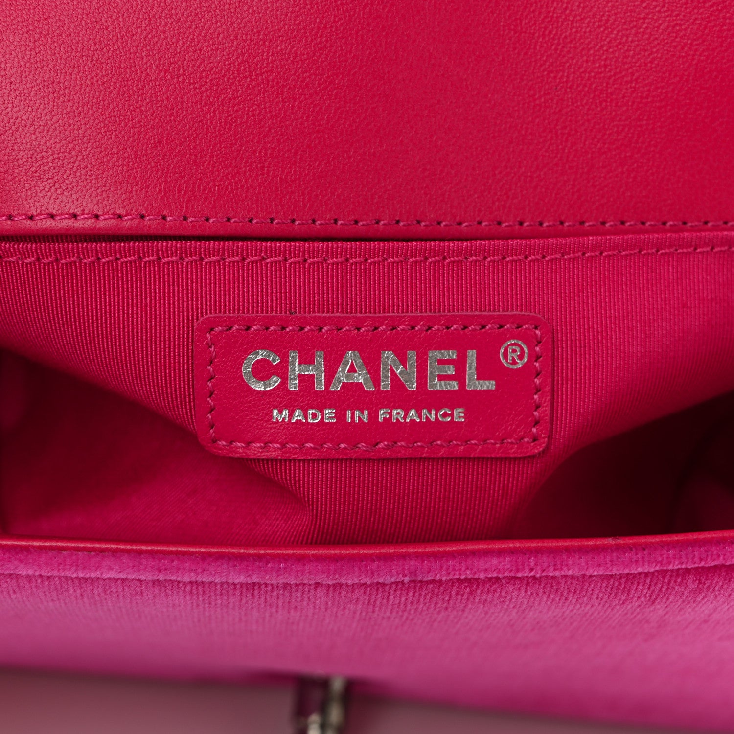 Chanel Velvet Quilted Medium Boy Flap Fuchsia 6 of 10