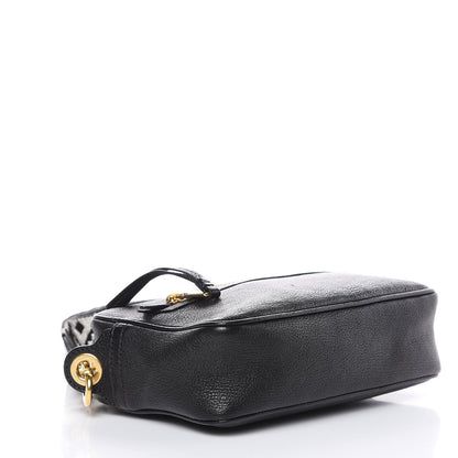 Miu Miu Goatskin Madras Crossbody Bag Black 4 of 10