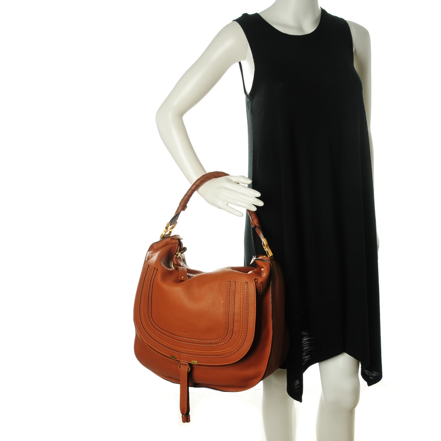 Chloe Calfskin Large Marcie Hobo Tan 2 of 8