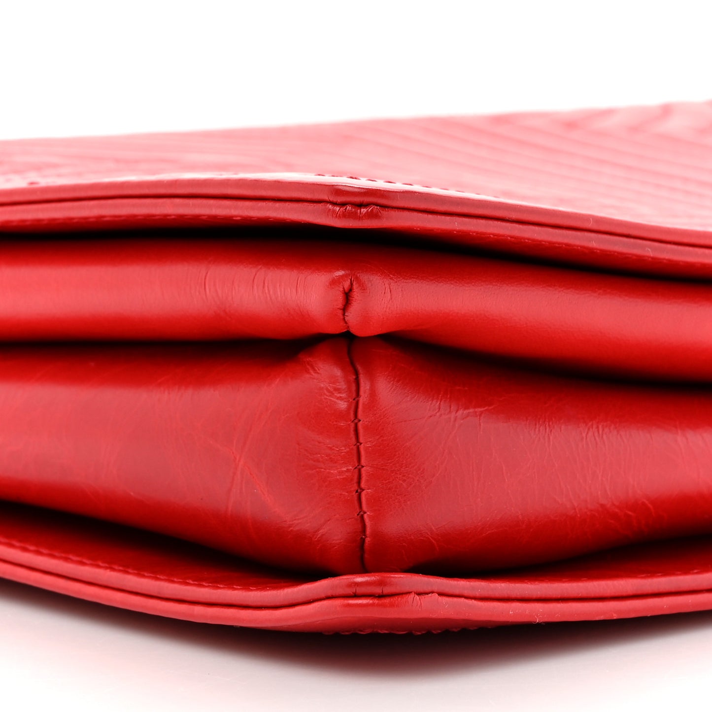 Calfskin Quilted Small Korean Garden Flap Red