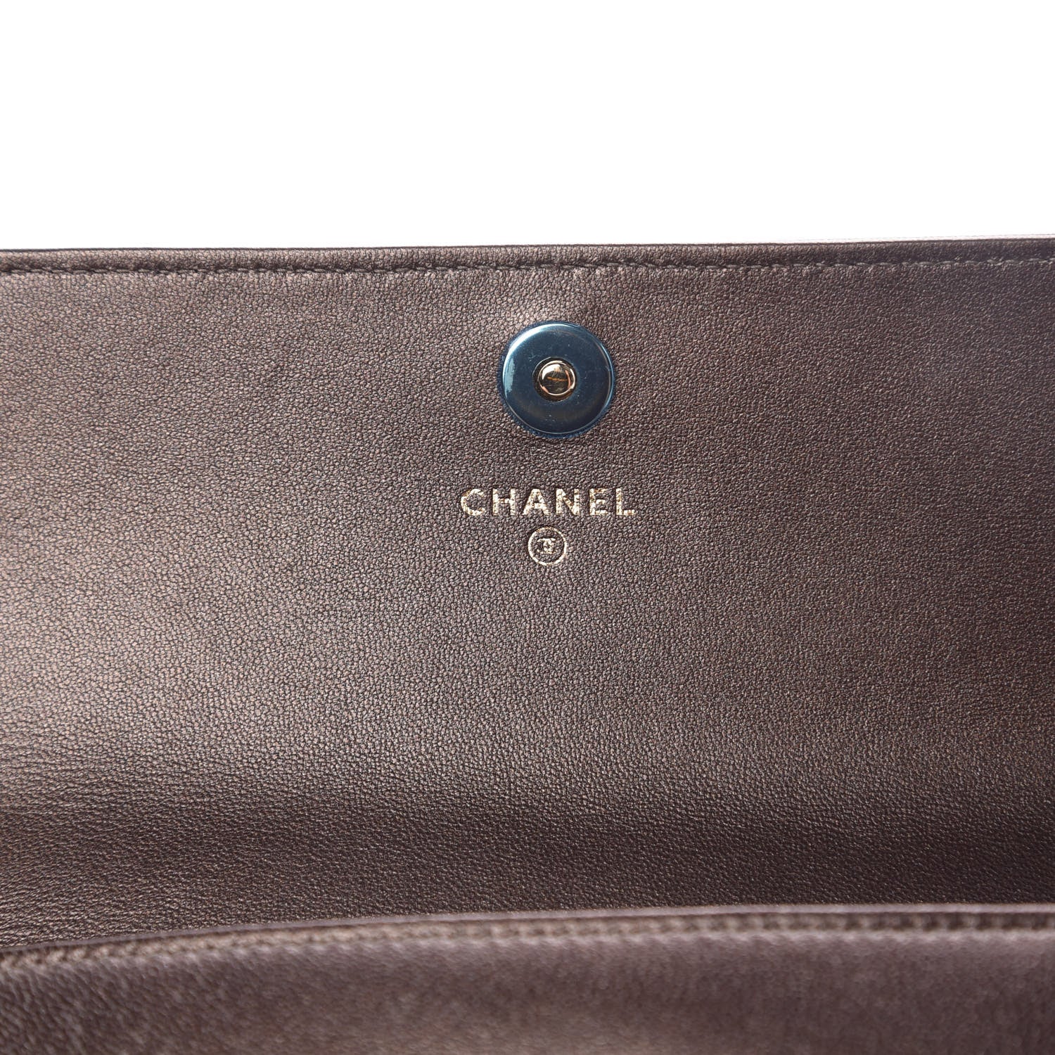 Chanel Lambskin Studded Wallet on Removable Chain Bronze 7 of 12