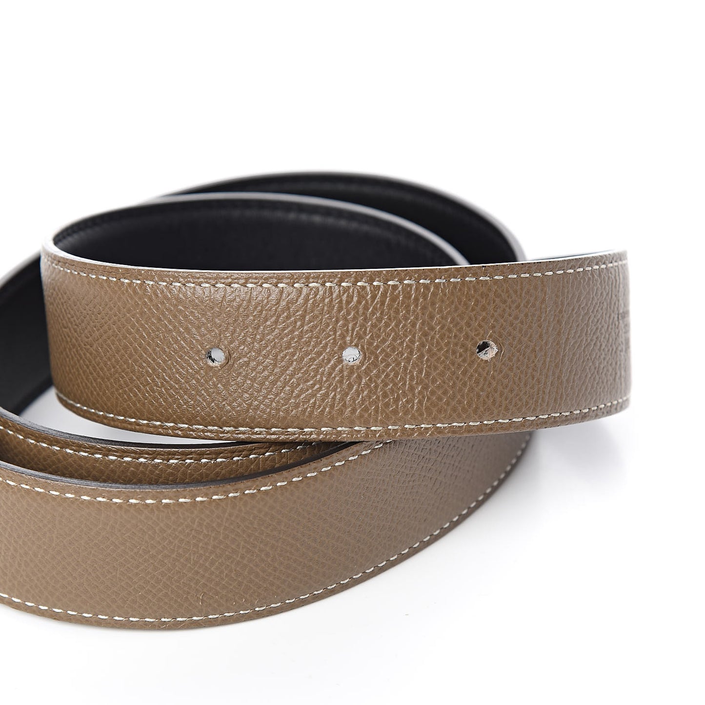 Swift Epsom 32mm H Belt 75 Black Etoupe