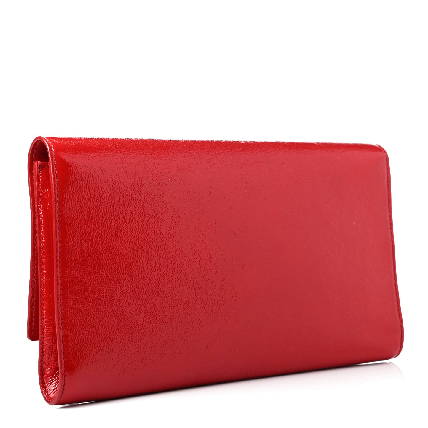 Textured Patent Monogram Large Belle De Jour Clutch Red