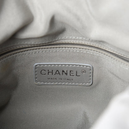 Chanel Denim Grosgrain Drawstring Tote Blue 5 of 9
