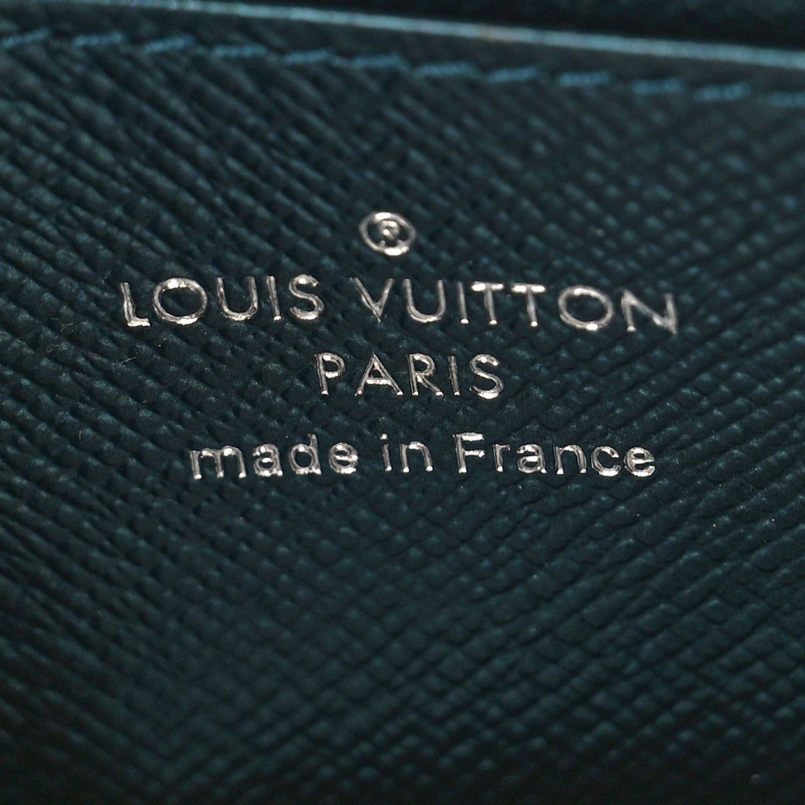 Calfskin Debossed Monogram Zippy Coin Purse Blue