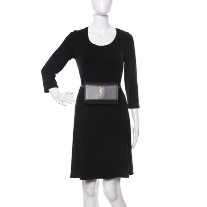 Saint Laurent Smooth Calfskin Monogram Kate Belt Bag Dark Leaf 2 of 16