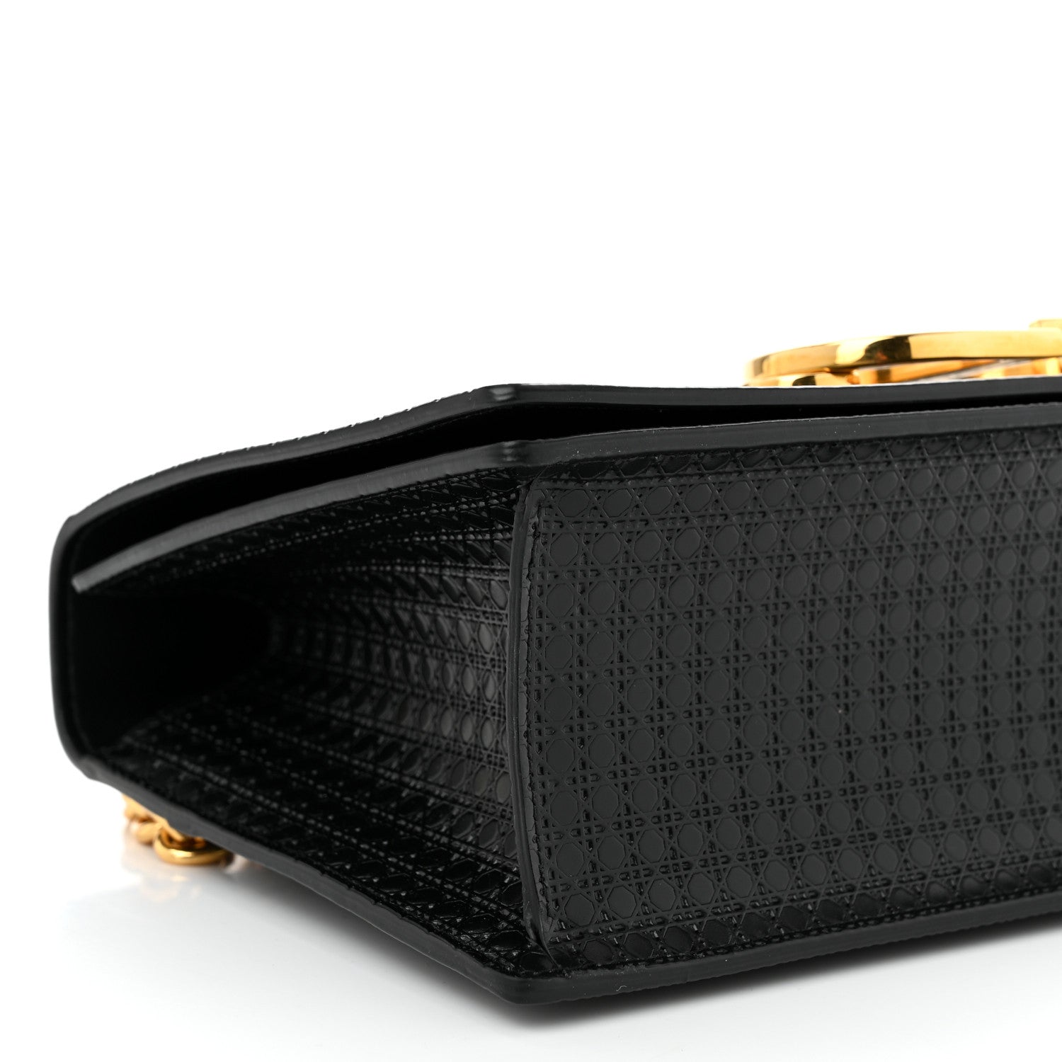 Christian Dior Patent Micro-Cannage 30 Montaigne Chain Flap Bag Black 9 of 11