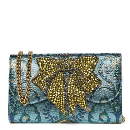 Gucci Brocade Broadway Clutch Bag Azure 1 of 9
