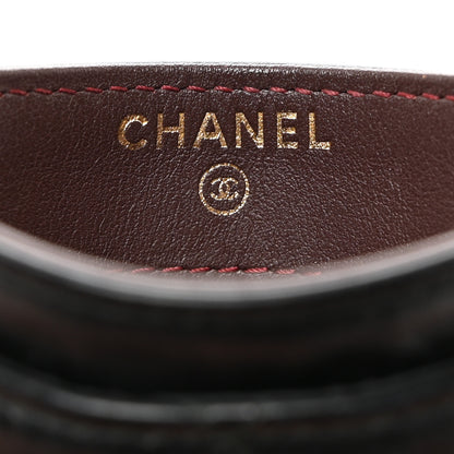 Chanel Aged Calfskin Quilted Lucky Charms Reissue Card Holder Black 5 of 7