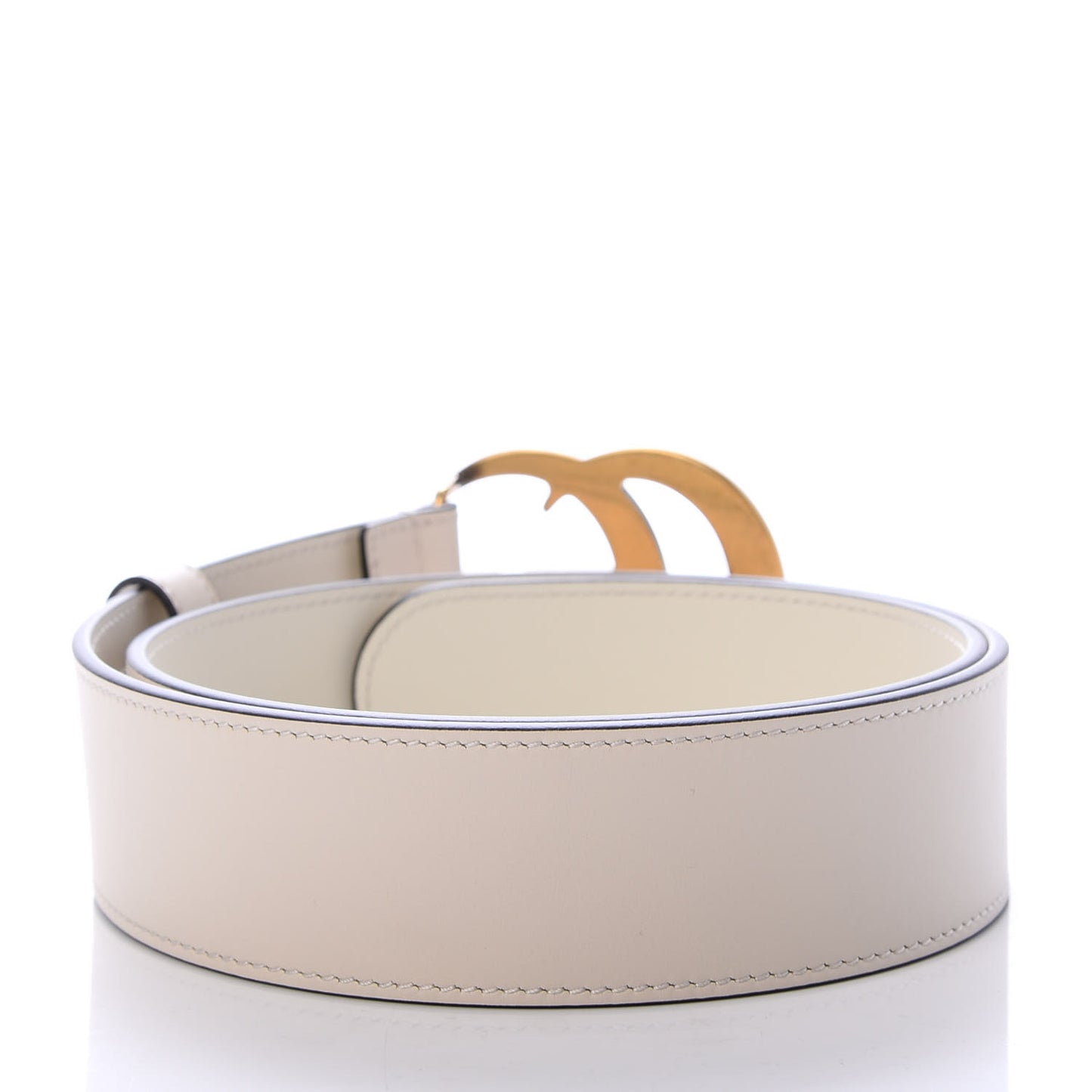 Calfskin Double G 40mm Belt 75 30 Mystic White