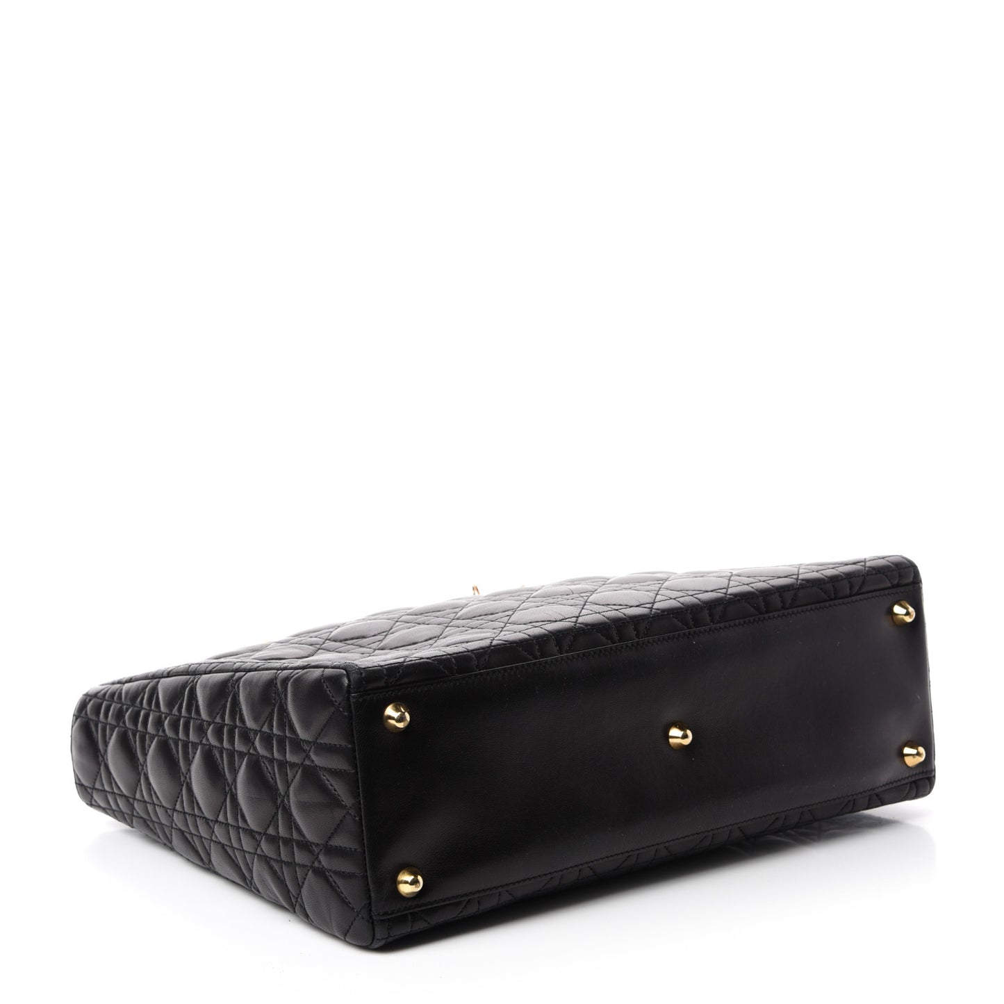 Lambskin Cannage Large Lady Dior Black