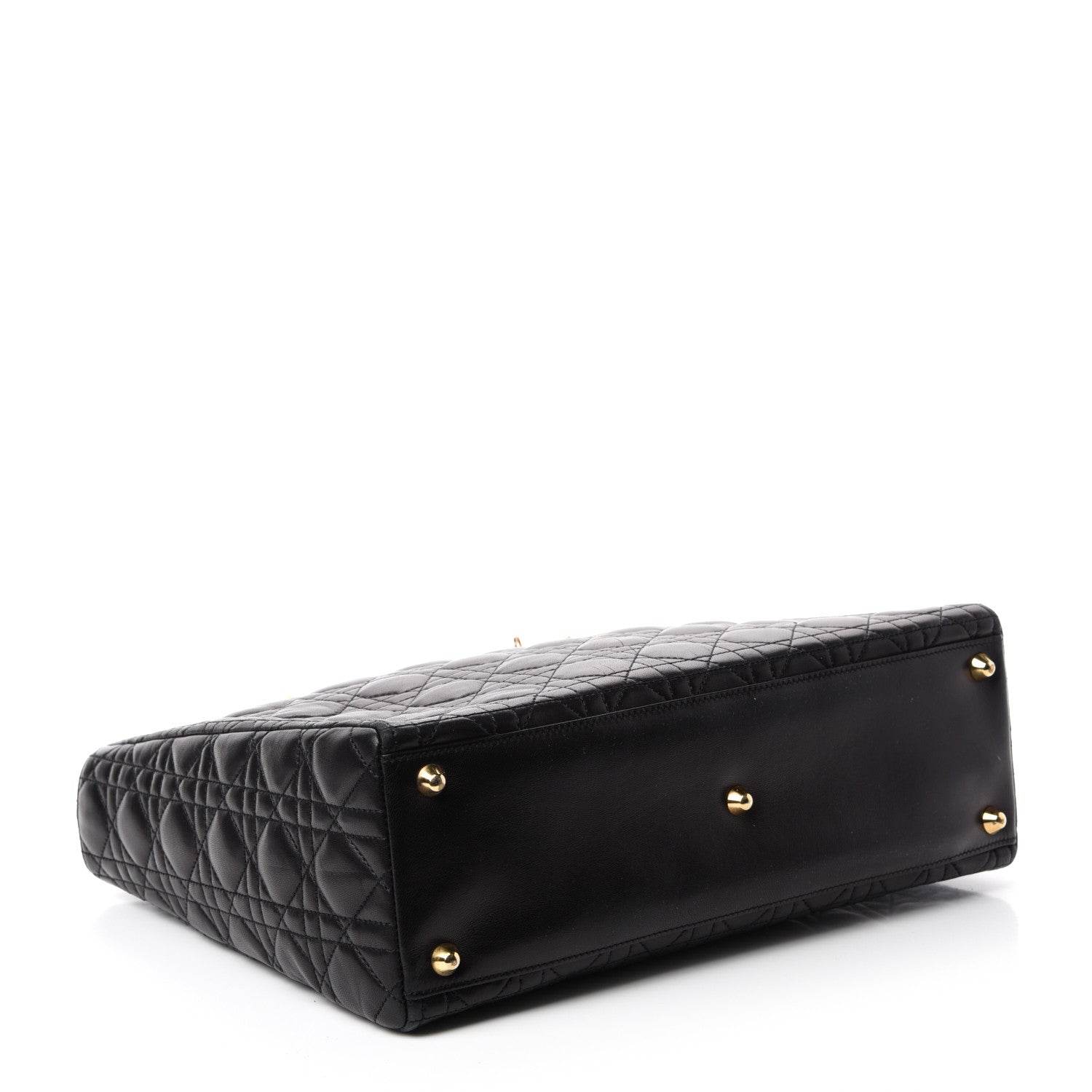 Christian Dior Lambskin Cannage Large Lady Dior Black 4 of 12