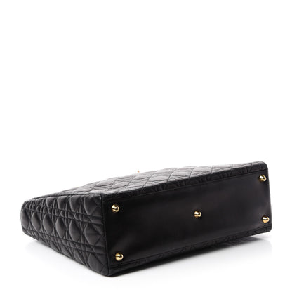 Christian Dior Lambskin Cannage Large Lady Dior Black 4 of 12