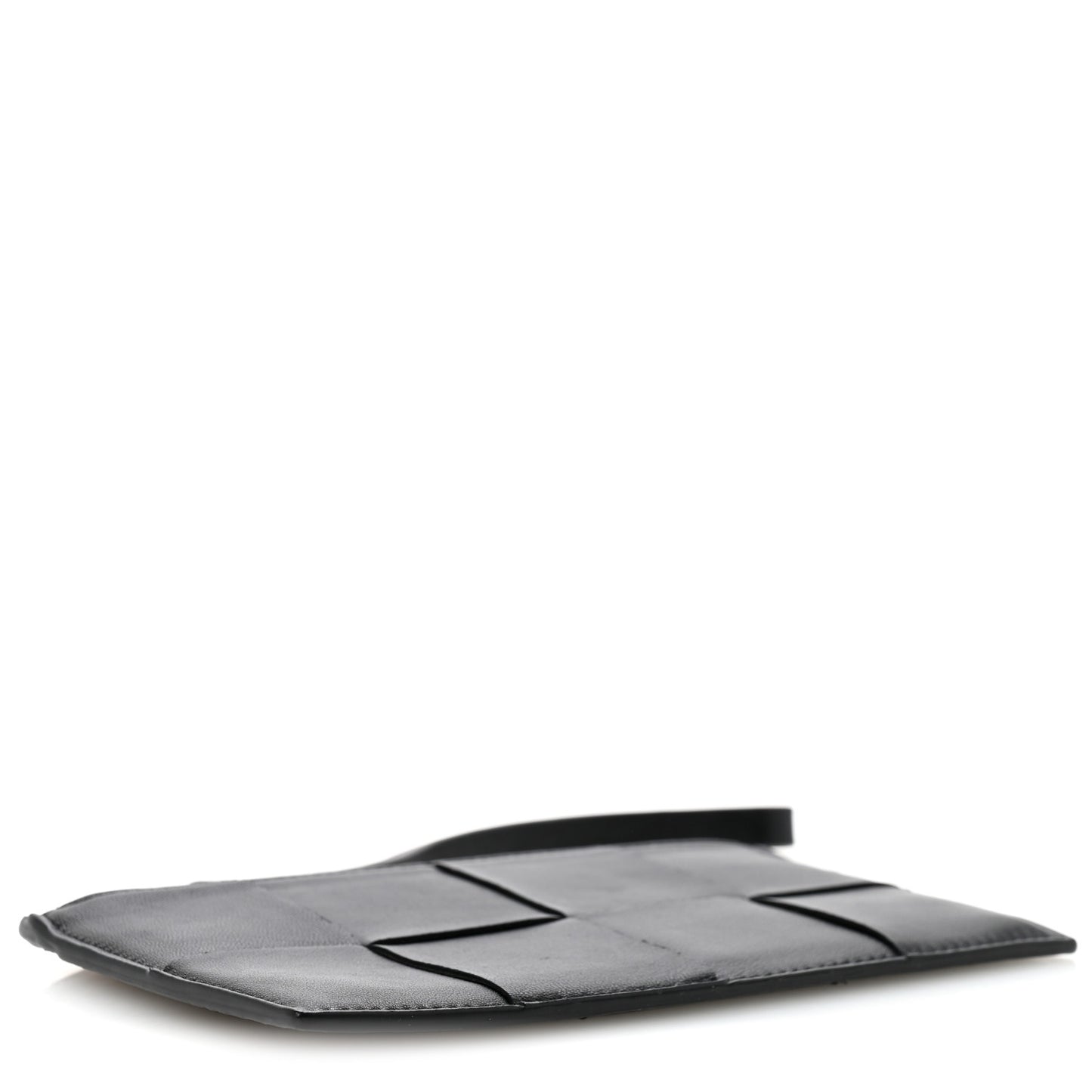 Lambskin Maxi Intrecciato Bill Pouch Black