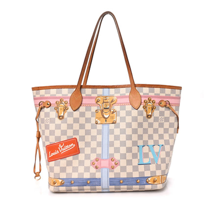 Louis Vuitton Damier Azur Summer Trunks Neo Neverfull MM 1 of 9