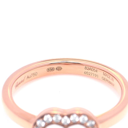 Chopard 18K Rose Gold Diamond Happy Diamonds Heart Ring 53 6.5 5 of 6