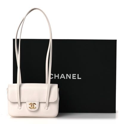 Chanel Shiny Caviar Mini Preppy Coco Shoulder Bag White 14 of 14