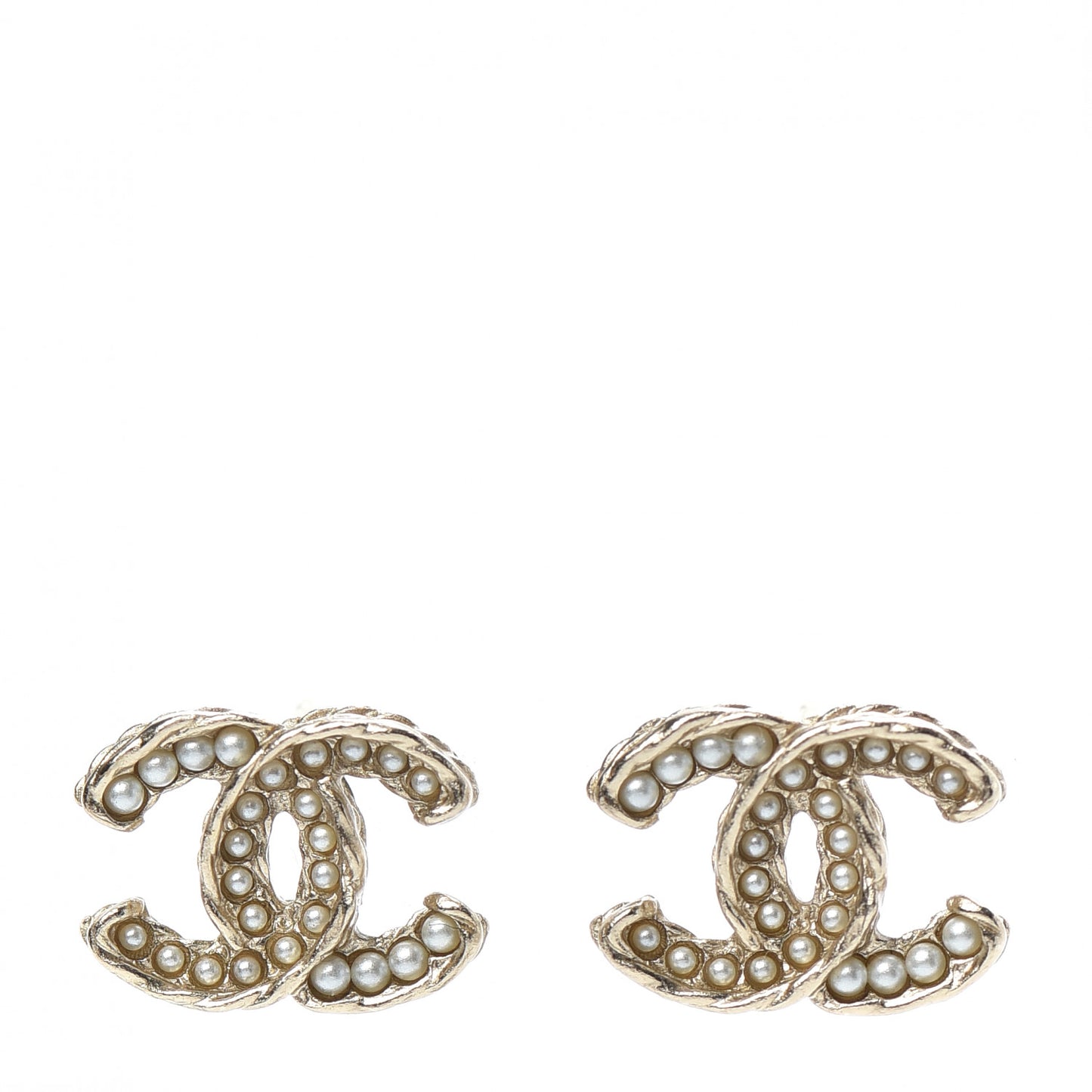 Pearl CC Earrings Gold