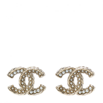 Chanel Pearl CC Earrings Gold 1 of 5