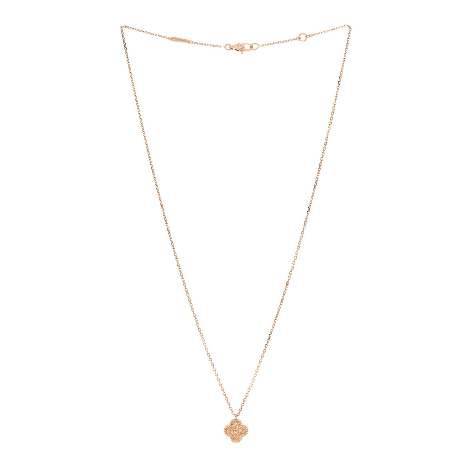 Van Cleef & Arpels 18K Rose Gold Sweet Alhambra Pendant Necklace 3 of 6