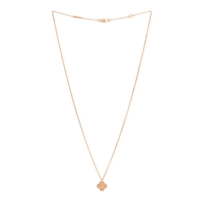 Van Cleef & Arpels 18K Rose Gold Sweet Alhambra Pendant Necklace 3 of 6