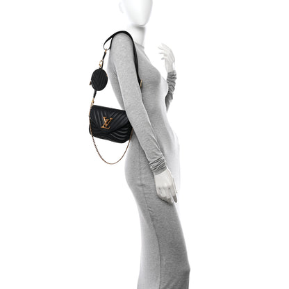 Louis Vuitton Calfskin New Wave Multi Pochette Black 2 of 11