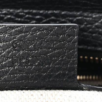 Gucci Pebbled Calfskin Medium Soho Top Handle Satchel Black 7 of 10
