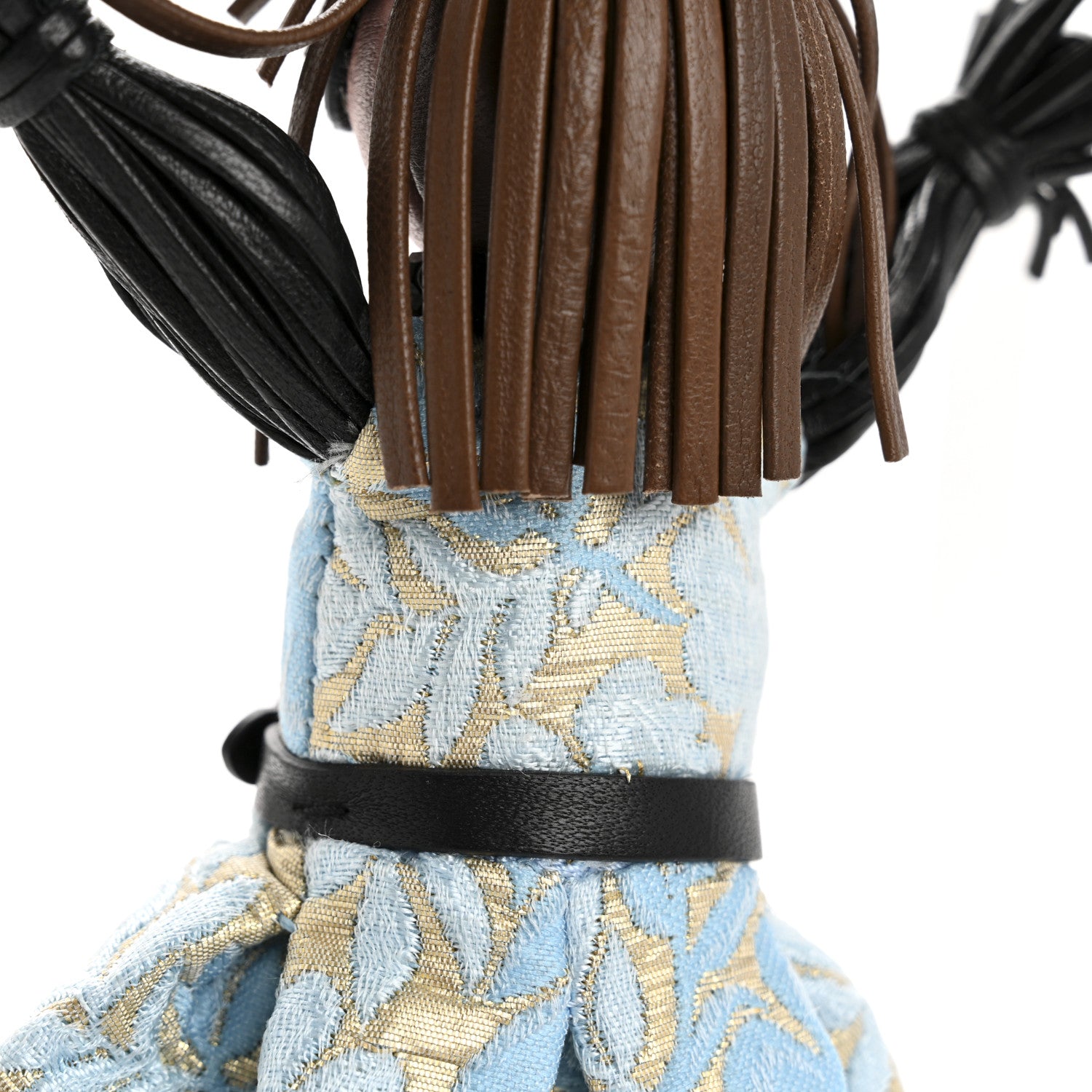 Prada Calfskin Brocade Jasmine Doll Trick Keychain Multicolor 4 of 5
